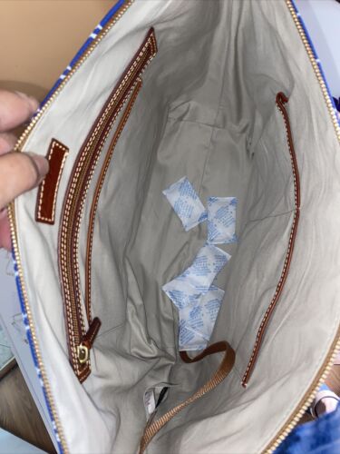 DOONEY & BOURKE New York Mets Zip Top Large Shopper Tote Bag Handbag Blue~UNIQUE