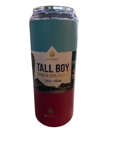 MANNA 18 oz TALL BOY TRAVELER INSULATED STAINLESS STEEL TUMBLER NEW AUTHENTIC