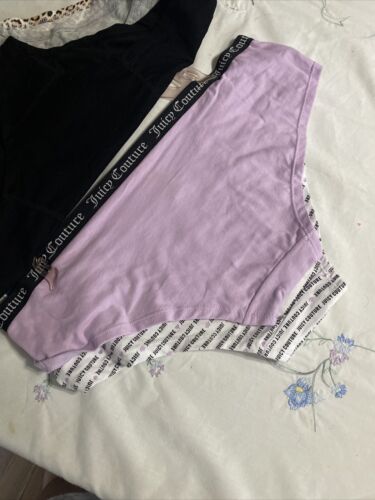 JUICY COUTURE JC6555~ 5 Pack SIGNATURE WAIST COMFY COTTON SPANDEX PANTIES ~L