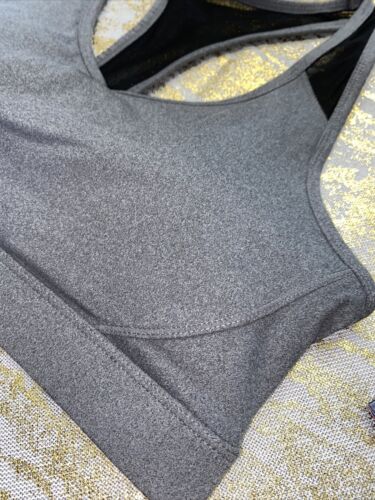 REEBOK MATCH BRA CHARCOAL HEATHER/BLACK MESH REW211BR02003 M/M  MSRP $40 NEW