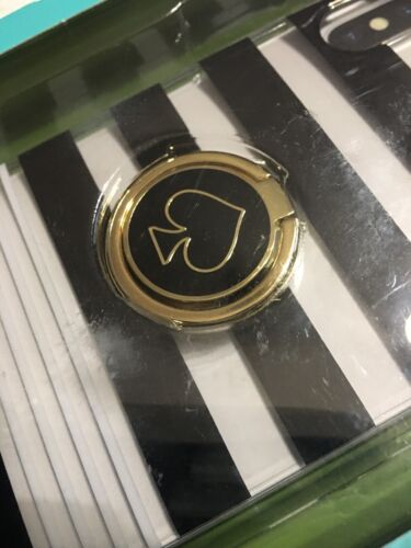Kate Spade Phone Case +Ring Stand for iPhone XS MAX Black/White MSRP $49.99