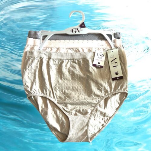 GLORIA VANDERBILT - 3 PCK SIZE XL~SOFT HIGH RISE WAIST PANTIES~ GREAT FIT!!