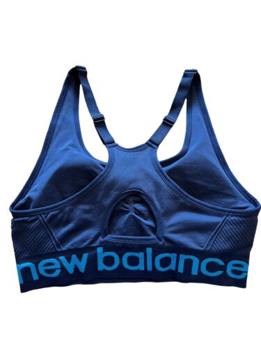NEW BALANCE Medium Impact Sports Bra Style R000300~ Size XL~BLUE~ EXCELLENT FIT