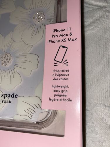 Kate Spade Phone Case for iPhone 11 Pro Max Reverse Hollyhock Floral W/Gemstones