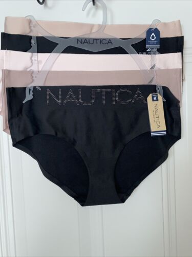 NÁUTICA ~ Women's NT3206 Laser Briefs Panties Hipsters 5-Pair ~ MEDIUM  ~UNIQUE