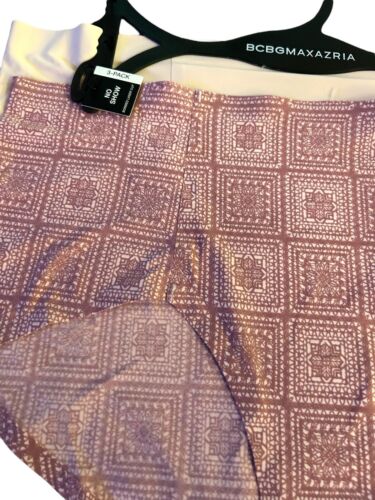 BCBGMaxAzria~3 Pack Women's XL ~ No Show Bonded Lasercut Panties~Multicolor~NWT