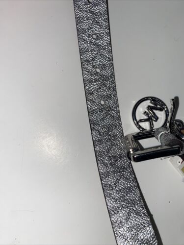 Michael Kors Women’s Belt  Fanny Pack MK Signature Logo SILVER Logo MK- S/M