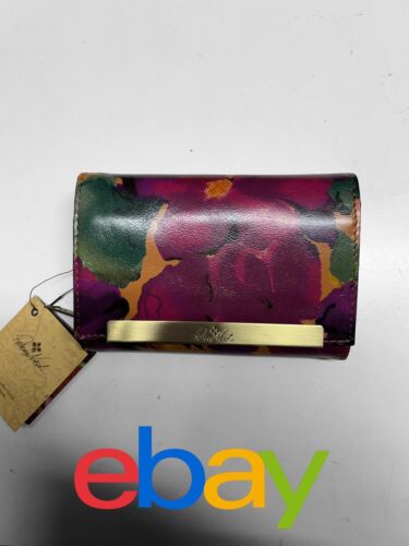 Patricia Nash Bloom Romance Cametti Genuine Leather RFID Wallet P143475 NWT $109