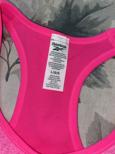 Reebok Sport Seamless Neon Knock￼ Out Pink￼ Bra  LARGE Retail $40 NEW