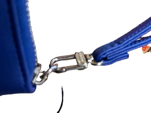 STEVE MADDEN WALLET WRISTLET MIDNIGHT BLUE SMOOTH TEXTURED SILVER ZIPPER~UNIQUE!