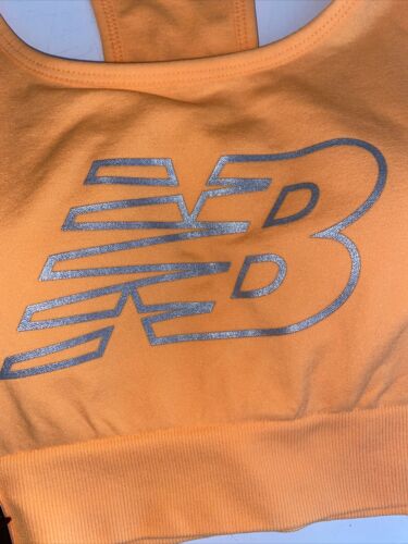 NEW BALANCE Medium Impact Sports Bra Style # 111048 Size XXL Orange Impulse CUTE