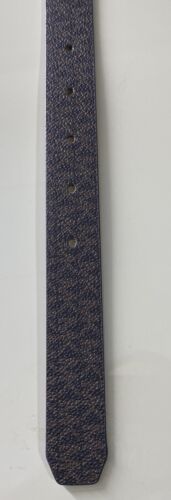 MICHAEL KORS BELT BROWN WITH PRINTED MK LOGO WITH TAN BELT LOOP AND GOLD BUCKLE