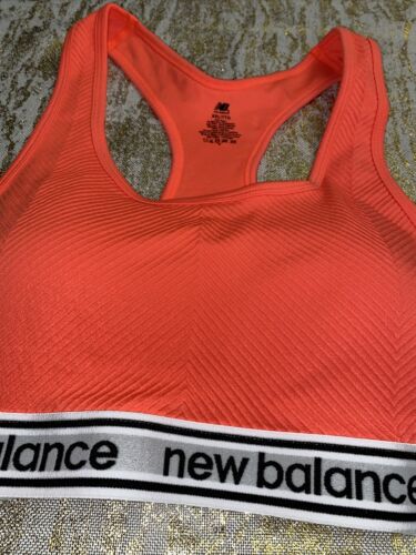 New Balance Medium Impact Sport Bra 1153  Sunrise Orange/Black/White XXL-MSRP$35
