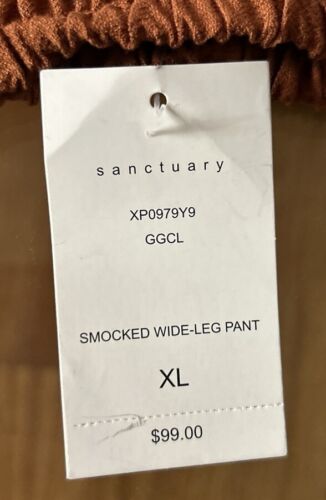 SANCTUARY Pants Women's Wide-Leg Terracotta Relaxed Size XL~