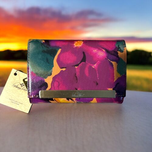 Patricia Nash Bloom Romance Cametti Genuine Leather RFID Wallet P143475 NWT $109