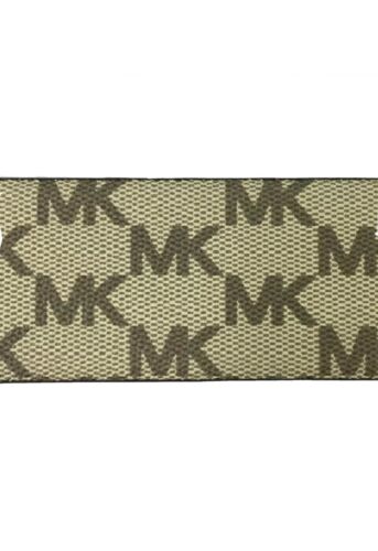 Michael Kors Belt~Beige Tan Signature Logo Leather Gold Buckle Med~MSRP $58~CUTE