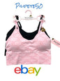 Juicy Couture Intimates Bralettes ~Pink/Black Logo~JC6979~2Pack~Sz MEDIUM ~CUTE