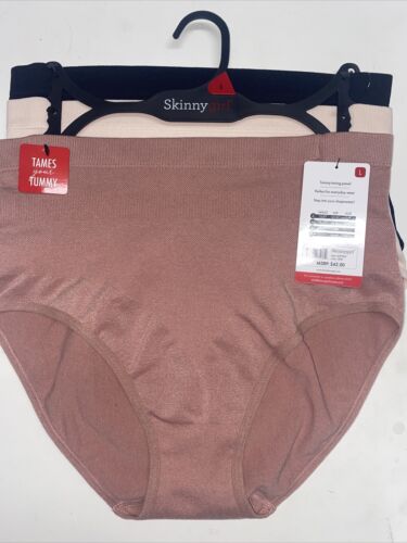 Skinnygirl Shaping Seamless Briefs Multicolor Size LARGE 3 pair SG7062~GREAT FIT