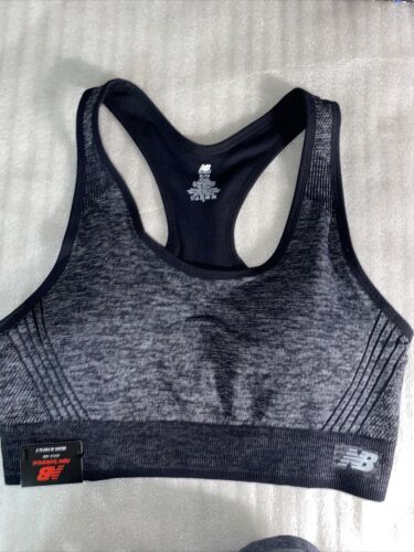 NEW BALANCE Women's Sports Bra ~MEDIUM IMPACT~Style112002~Black FSD~ALL SIZES