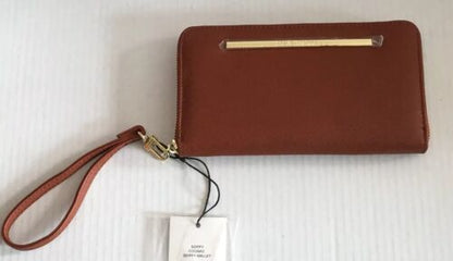 STEVE MADDEN WALLET WRISTLET COGNAC SMOOTH TEXTURED FANTASTIC!!!!