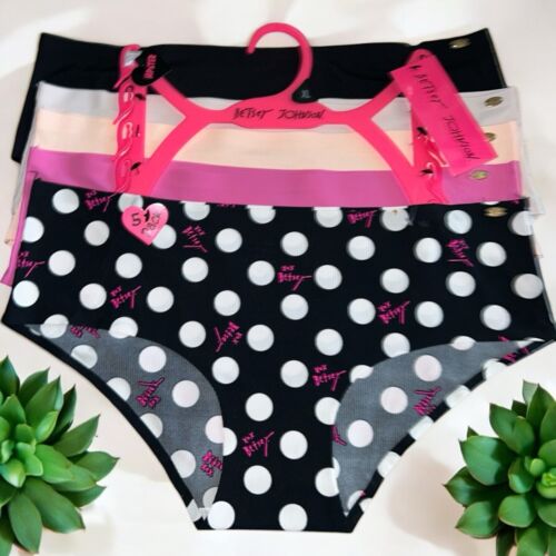 BETSEY JOHNSON 5 Pack- Hipster Barely There No Lines~Multicolor~Panty Sz. XL $52