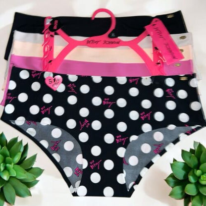 BETSEY JOHNSON 5 Pack- Hipster Barely There No Lines~Multicolor~Panty Sz. XL $52