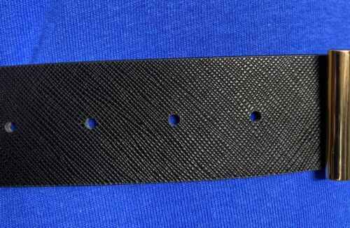 MICHAEL KORS BELT REVERSIBLE BLACK PRINTED MINI LOGO TO BLACK MK SILVER BUCKLE