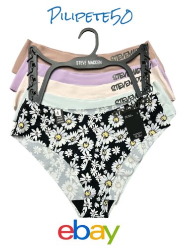 STEVE MADDEN Women’s Panties Sz. L~5 Pkg Cheeky Hipster Multicolor~SM21076~SEXY