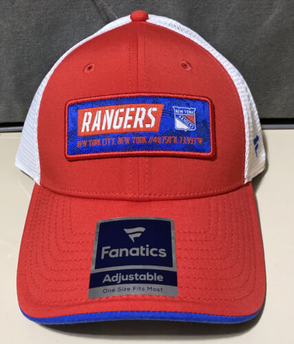 New York Rangers Iconic Defender Fanatics Adjustable Cap One Size Fits Most