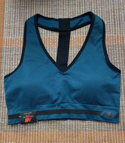 New Balance Medium Impact Sports Bra Style 112016 Tropical Green/Black Size XL