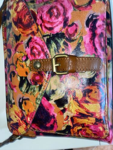 PATRICIA NASH Avellino~Leather Front Pocket Women XBDY Handbag~SUMMER ROSES🌹NEW