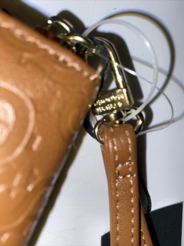 STEVE MADDEN WALLET WRISTLET COGNAC STAMPED LOGO VERY DIFFERENT!!!