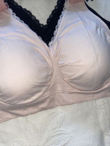 Delta Burke 3-Pack Seamless Bras Size 2X Soft Comfort Lounge Removable Pads NEW