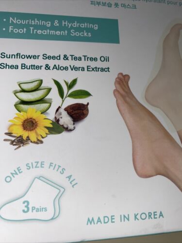CALA Sea Salt Moisturizing Foot Masks, 3 count , Hydrating, Nourishing AMAZING