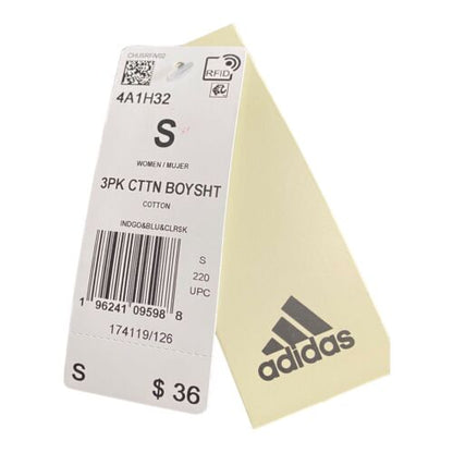 Adidas Women's 3-PK Cotton Boyshort Underwear  4A1H32 (Size S) NWT MSRP $36