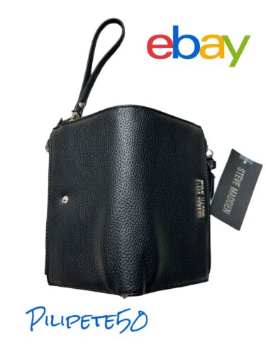STEVE MADDEN BIFOLD WALLET- WRISTLET FAUX LEATHER