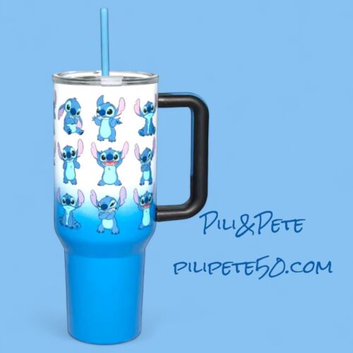 Disney Lilo & Stitch Face Stainless Steel Tumbler 40 Oz. Travel Cup Mug