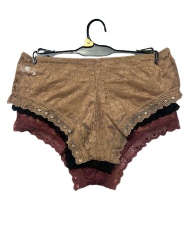 PRIMA VALENTINA~3Pk  Lace Boy Short Panties Multico~ALL REGULAR SIZES~Great Fit!