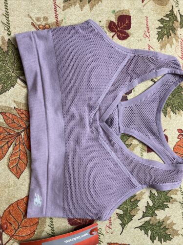 New Balance Sports Bra Cashmere Lilac Style 7454 Removable Cups Size XLarge