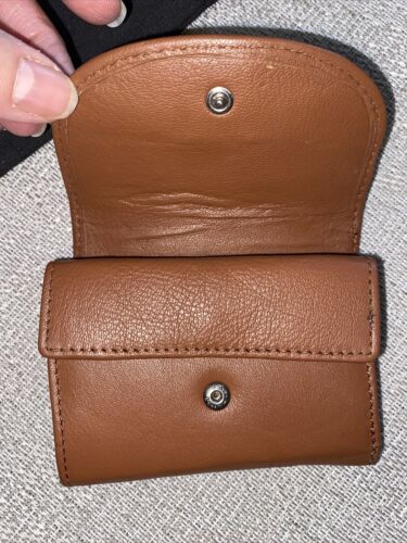ROCAI HAND MADE BIFOLD AUTHENTIC LEATHER  WALLET COIN PURSE FROM SPAIN ECOPPIEL