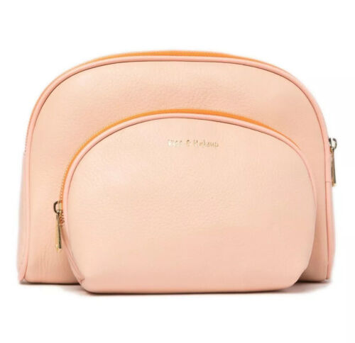 AIMEE KESTENBERG SET OF TWO COSMETIC BAGS~Genuine LEATHER ATHENA -Retail $98