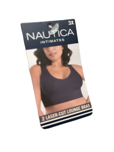 NÁUTICA 2PACK INTIMATES LOUNGE SIZE 3XL BRAS LASER CUT -NT6265 -BEAUTIFUL!