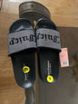 NWT JUICY COUTURE WANDER SLIDE SANDALS FLIP FLOPS BLACK 9 M