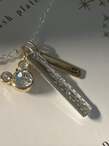 Disney LARocks Mickey Mouse “Never Stop Dreaming” 14k Gold Flash Plated Necklace