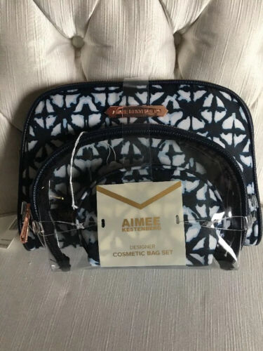 Aimee Kestenberg CHELSEA 3Piece INDIGO DYE DESIGNER Cosmetic Rose Gold Hardware