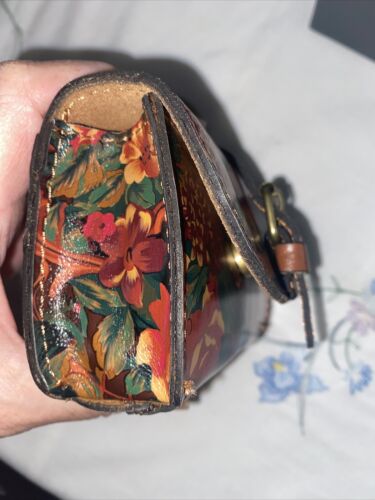 New PATRICIA NASH Mini Torri Card Key Case A029418 Rustic Nature Leather CUTE!!!