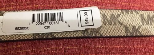 MICHAEL KORS BELT REVERSIBLE  GRAY/TAN W/LOGO BUCKLE SOMETHING REALLY DIFFERENT