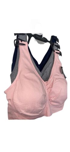 DELTA BURKE 3 Pack SEAMLESS BRAS~ REMOVABLE CUP~MULTICOLOR~BEAUTIFUL ~GREAT FIT!