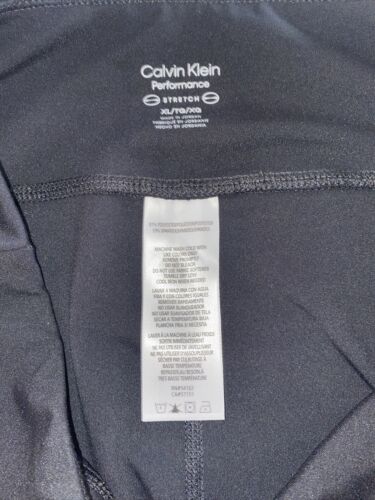 Calvin Klein Women's Logo Print Performance Legging PFSP6553 Black/White Size XL