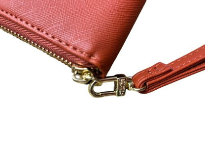 STEVE MADDEN WALLET WRISTLET TERRACOTTA ~ LOGO SMOOTH TEXTURED~ORGANIZER~UNIQUE!